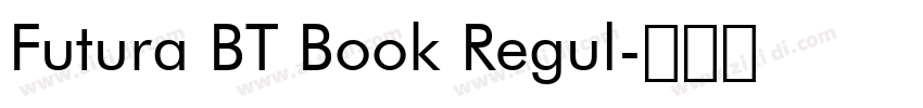 Futura BT Book Regul字体转换